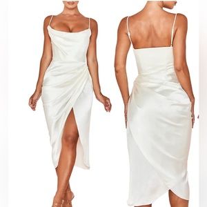 House of CB Reva Satin Gathered Corset Dress size S